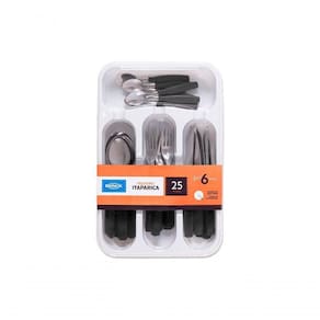 Faqueiro Itaparica 25 Peças Preto Brinox