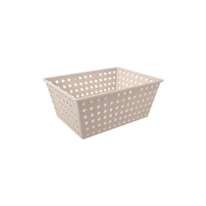 Cesta Organizadora 13,5 L Retangular Plástico Cor Areia Coast Linha Flora Coza Areia Coast