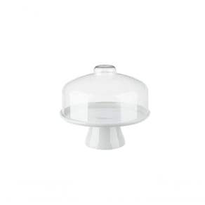 Boleira Média Cake Com Cúpula 25 X 25 X 22 Cm Branco Coza