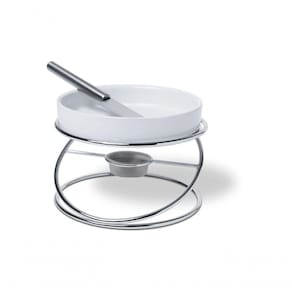 Conjunto 4 Peças Rechaud Para Queijo Brie Branco Brinox