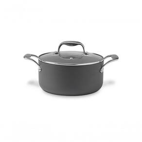 Caçarola C/tampa ø22cm 3,65l Fundo De Indução Diamond Brinox ø22 X 10,5 Cm Cinza Brinox