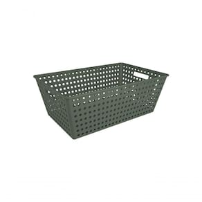 Cestão Organizador 38,6 L Retangular Plástico Cor Verde Amazon Linha Flora Coza
