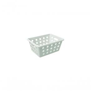 Cesta Pequena Organizadora 1,5 L Retangular Plástico Cor Eco Natural Linha Flora Coza Eco Natural
