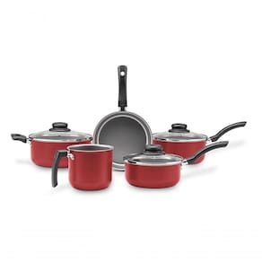 Jogo De Panelas 5 Peças Ruby - Brinox Vermelho Brinox