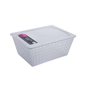 Cesta One Maxi Com Tampa 39 X 30 X 16,8 Cm Natural Coza