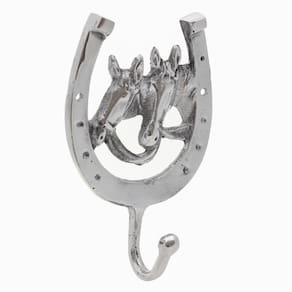 Cabide Ferradura com Cabeças de Cavalo em Alumínio Bronc-Steel 32888