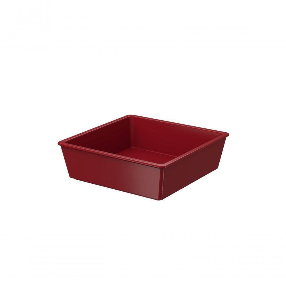 Travessa Pequena 230ml Vermelho Bold Uno Coza 10,7 X 10,7 X 3,4 Cm Vermelho Bold Coza