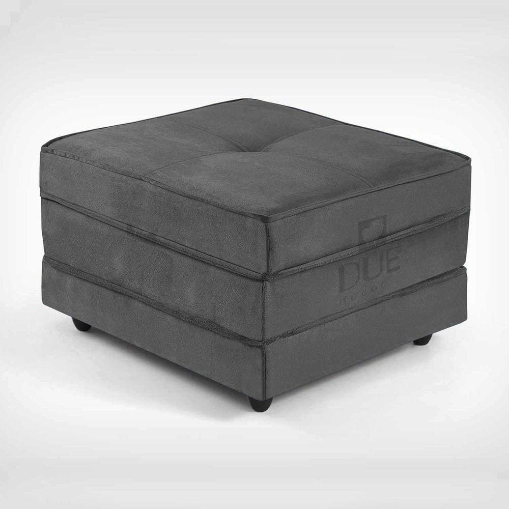 Puff Dobrável Slim - Vira Cama Cor Cinza
