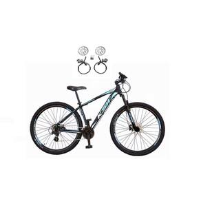 Bicicleta Aro 29 Ksw Xlt 24v Freios Hidráulicos Garfo Suspensão Mtb - Preto\Azul