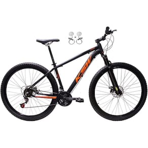 Bicicleta Aro 29 Ksw Xlt 24v Freios Hidráulicos Garfo Suspensão Mtb - Preto\Laranja