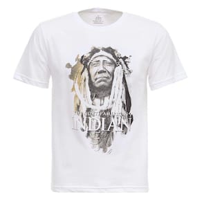 Camiseta Índio Americano Branca Masculina Texas Diamond 27813