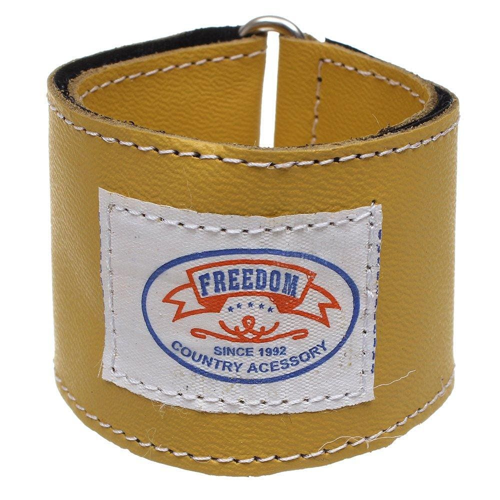 Munhequeira de Couro Amarela Freedom 32024