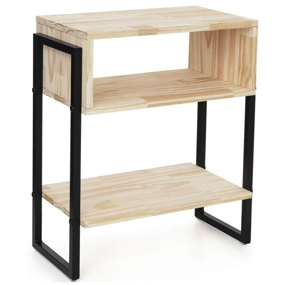 Mesa de Cabeceira Industrial Pinus 63 x 50 x 30 cm