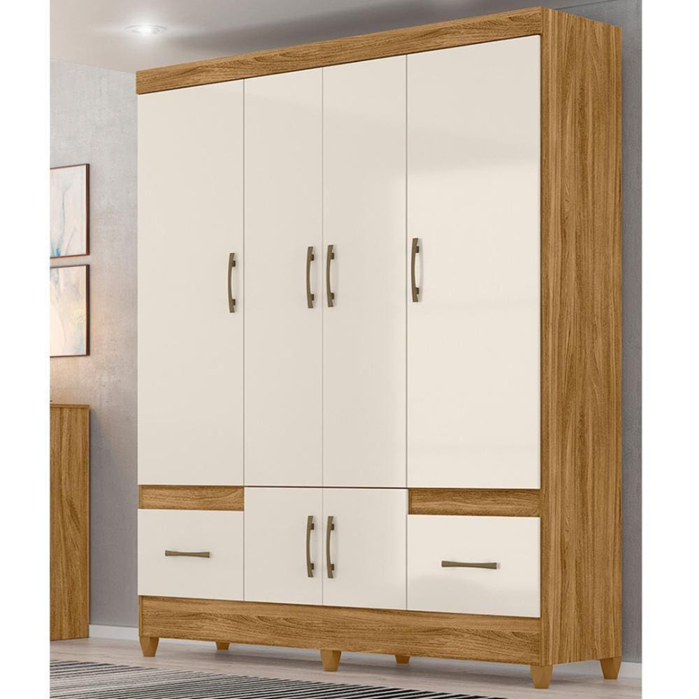 Guarda Roupa Casal MS912 4 portas 2 gavetas