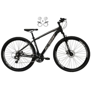 Bicicleta Aro 29 Ksw Xlt 24v Freios Hidráulicos Garfo Suspensão Mtb - Preto\Prata