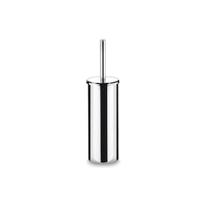 Suporte Inox Com Escova Para Banheiro Decorline Banheiro ø 10,5 X 39 Cm Suporte Inox Com Escova