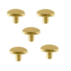 Kit 5 Puxador Beetle Zen Dourado Fosco Zp5403.955 Ponto