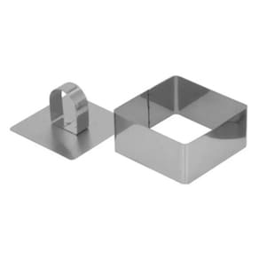 5 Mini Formas Modeladora Quadrada Inox P/ Bolo, Pavê E Pudim