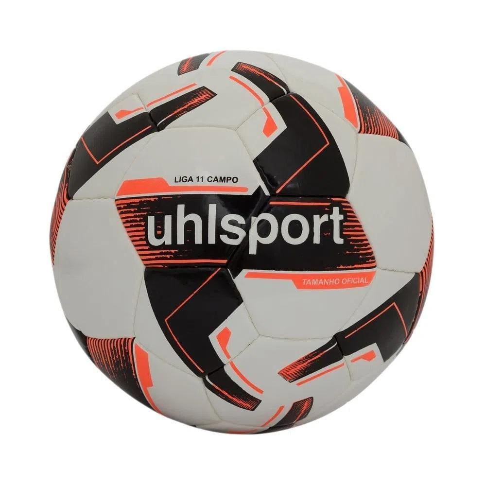 Bola Campo Uhlsport Liga 11 Preto/Branco/Salmão