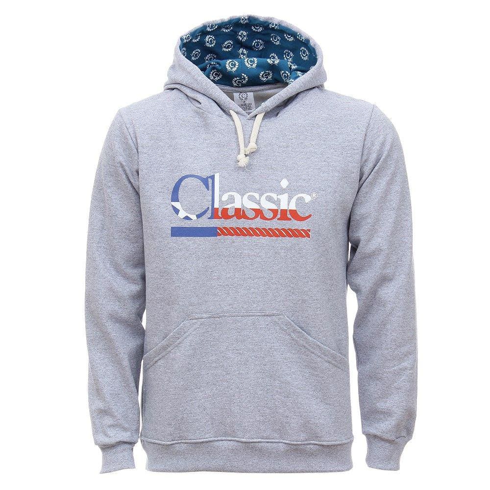 Moletom Cinza com Capuz e Bolso Canguru Masculino Classic 29118