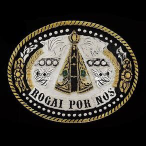Fivela Nossa Senhora com Banho Dourado e Prata Master 28753