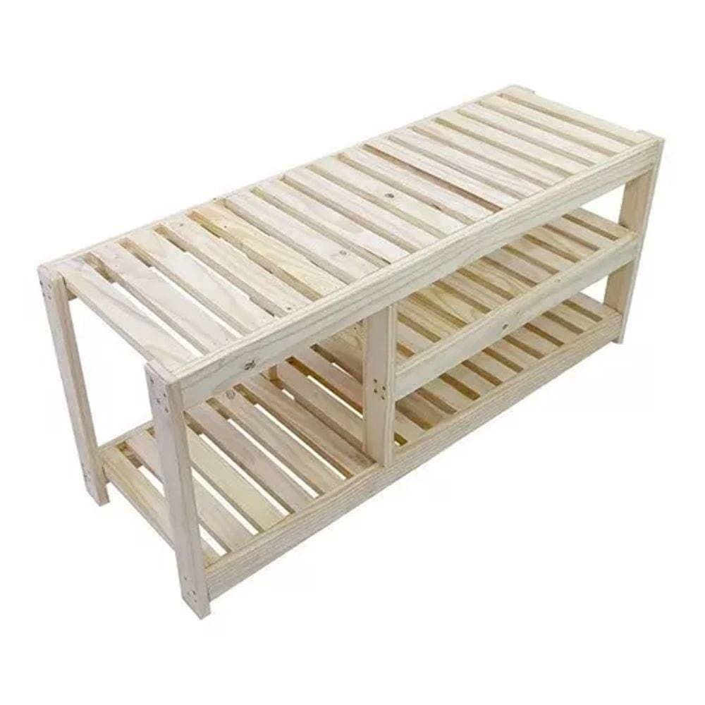 Sapateira Otimizada Pinus Com Banco 50x110x35cm