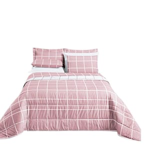Cobre Leito Colcha Casal 3 peças Micropercal 200 Fios Matelado Dupla Face - Preto e Branco