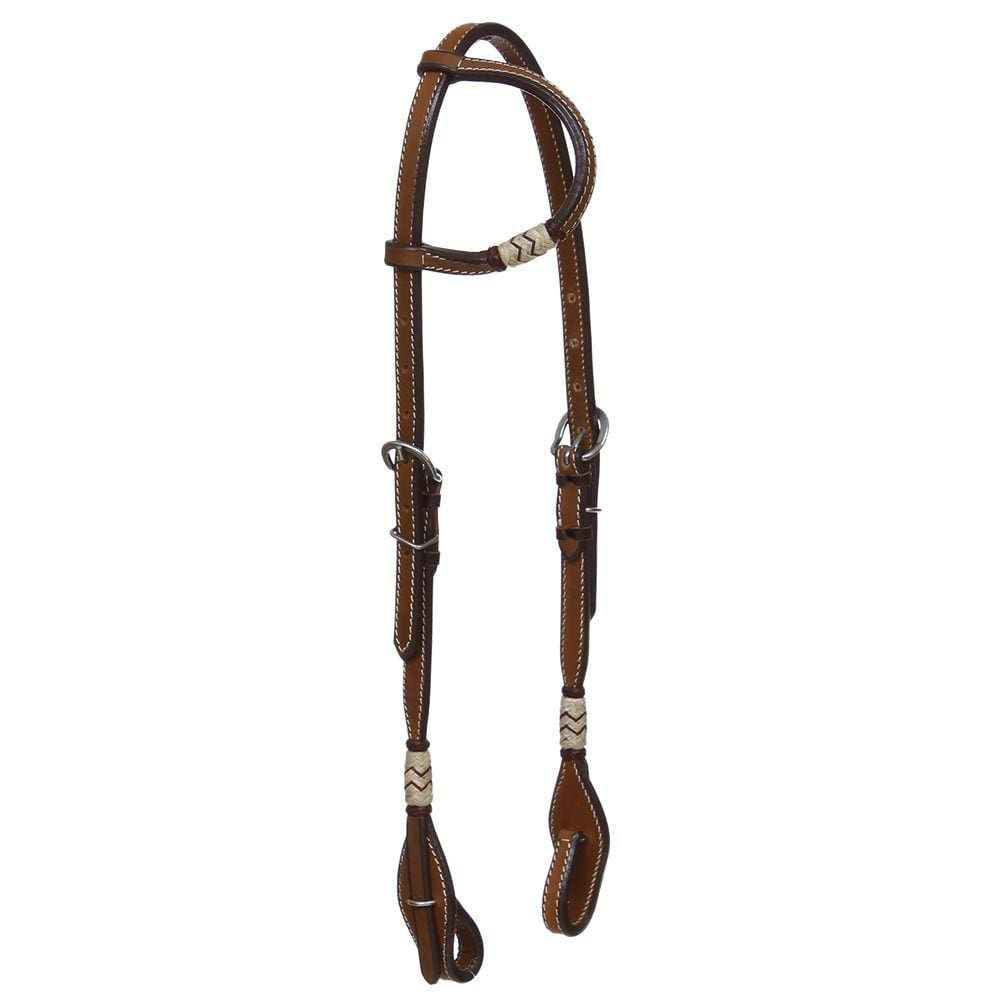 Cabeçada em Couro 1 Orelha para Cavalo Bronc-Steel 32149