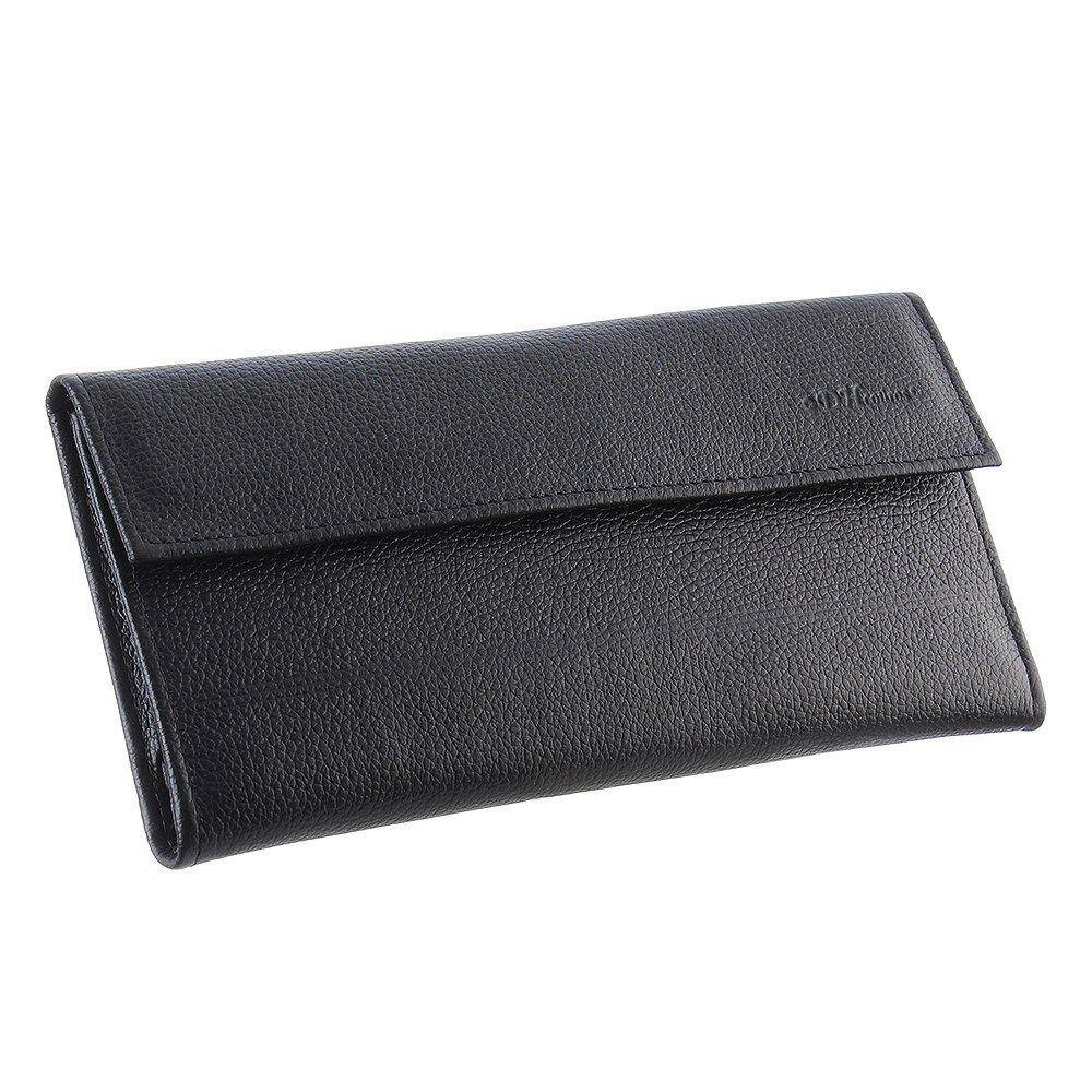 Carteira Feminina de Couro Preto DH Couros 28585