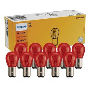 Kit 10 Lâmpada Philips Standart 21w 12v Baw15d Pr21/5w Freio