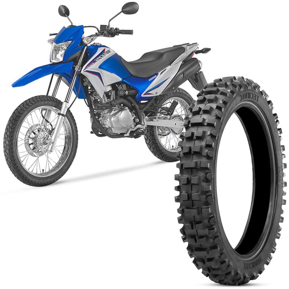 Pneu Moto Nxr Bros 150 100/90-17 55m Traseiro Tt Tmx Trilha