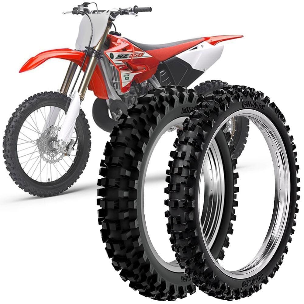 2 Pneu Moto Yz 250 Rinaldi 100/90-19 57m 80/100-21 51m Rw33