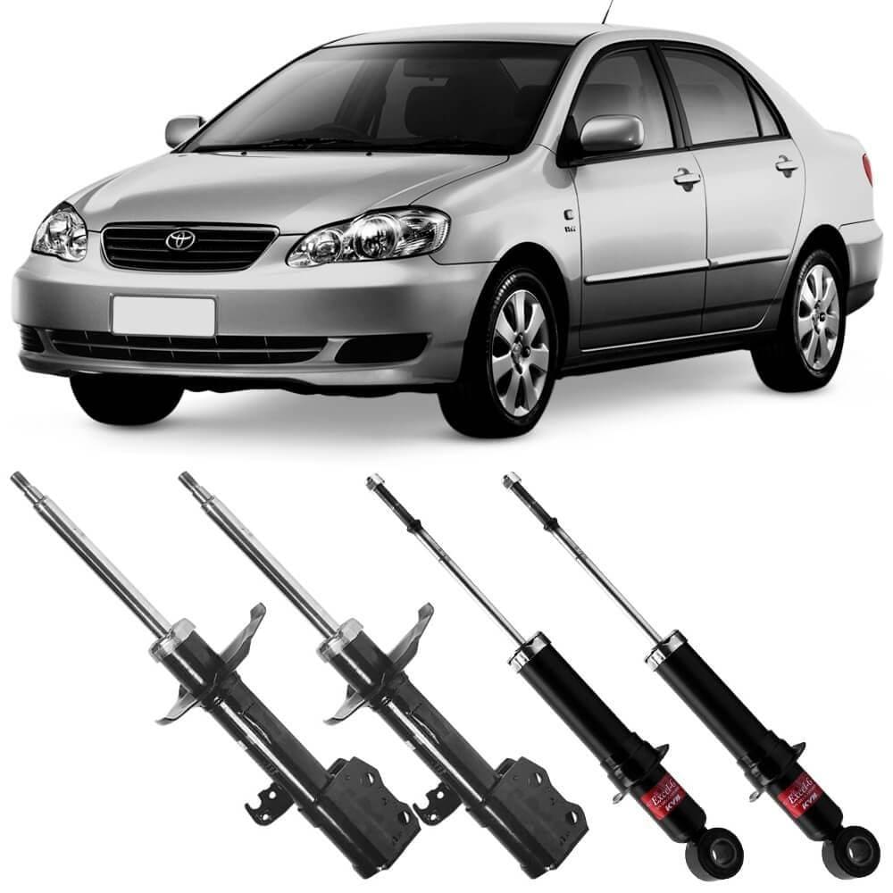 4 Amortecedor Corolla 2003 A 2008 Dianteiro Traseiro Kayaba