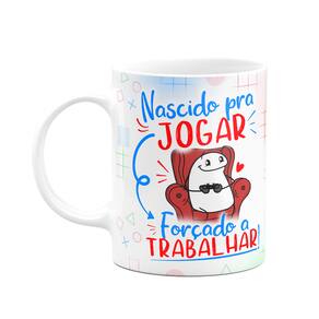 Caneca Flork Gamer - Nascido pra jogar video game!
