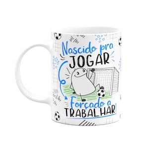 Caneca Divertida Flork - Nascido pra jogar futebol!