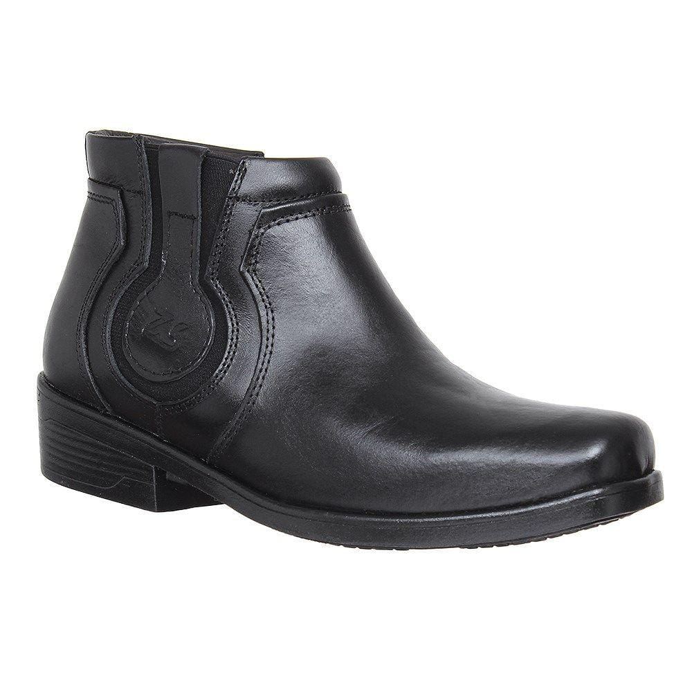 Botina Masculina Preta Bico Quadrado Zebu 26521