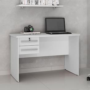 Mesa para Computador 2 Gavetas Byte Valdemóveis Branco