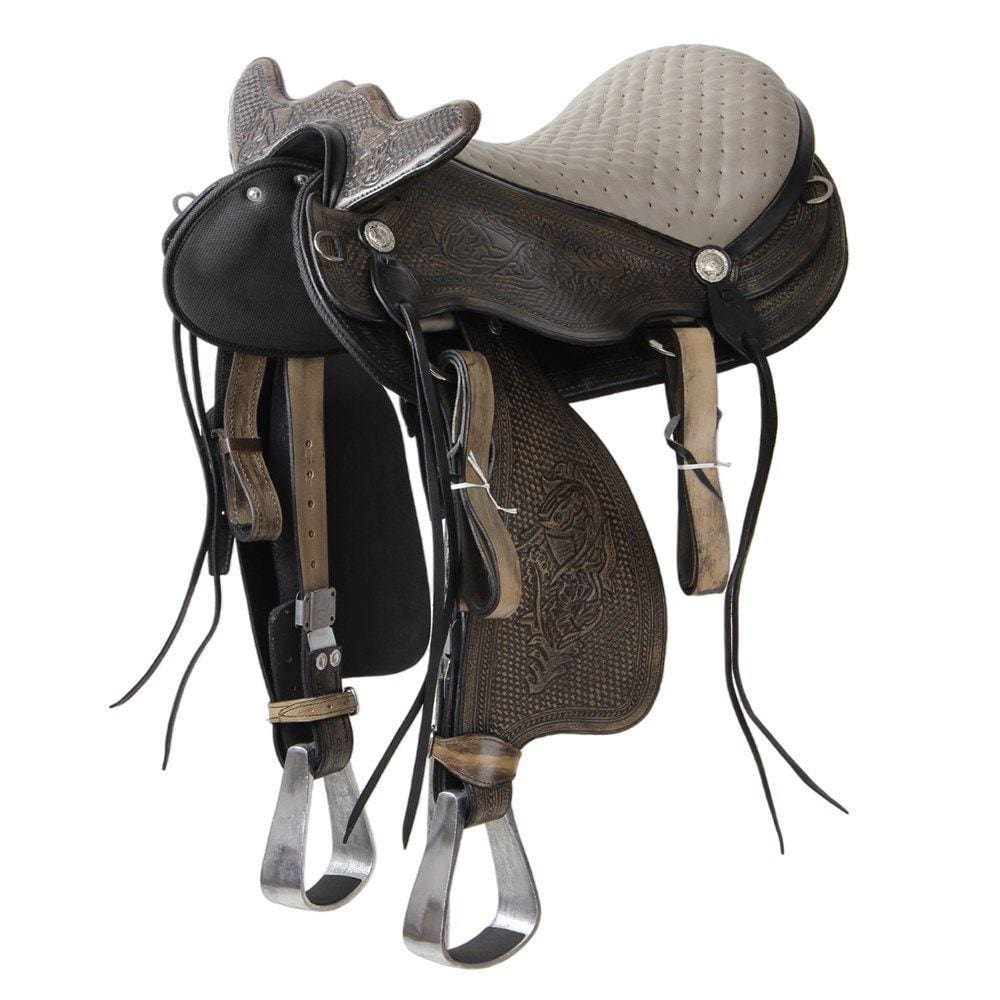 Sela Muladeiro Luxo 15`` Bordada Ouro Velho Bronc-Steel 33308