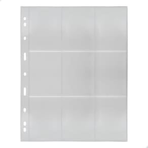 Kit 10 Folha para Cards Acetato 29,5x23 PCCB 9 Bolsos