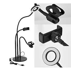 Ring Light Profissional de Mesa Articulado 3x1 USB