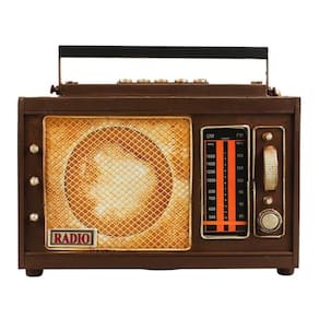 Enfeite Antigo Decoração Retrô Vintage Rádio Antigo