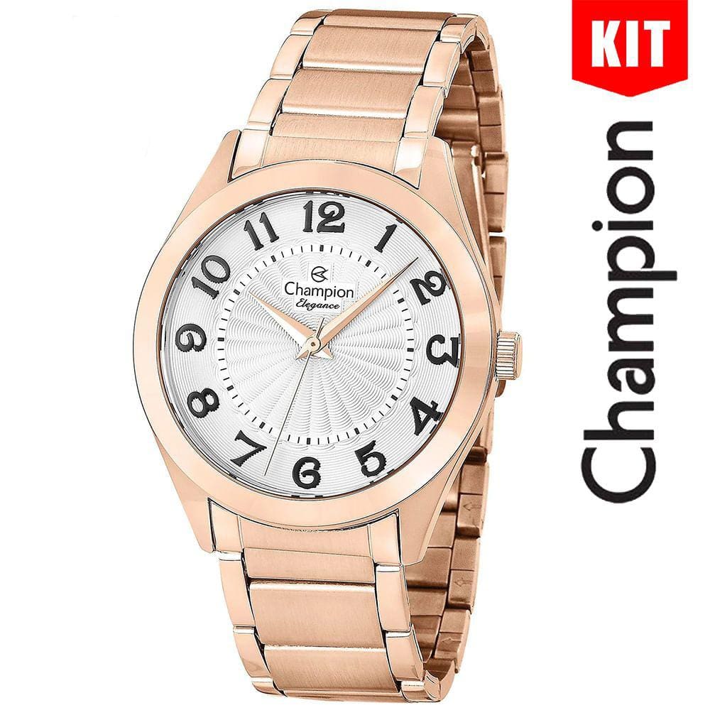 Relógio CHAMPION KIT feminino analógico elegance CN25029E