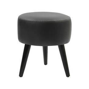 Puff Banco Luca Em Tecido Sintético Sintético - Preto - Cor: Preto