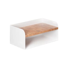 Mesa De Cabeceira Suspensa Branca Em Aço Linha Home Padrão Morphi Design 45Cm - Cor: Branco