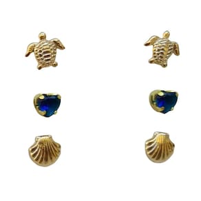 Trio de brincos moda praia