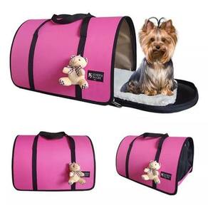 Bolsa Transporte Pet Luxo Cães E Gatos Avião Preto Rf04-2
