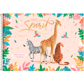 Caderno Cartografia Desenho Tilibra Jungle 80 folhas