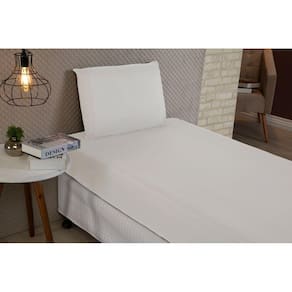 kit lençol c/ elastico solteiro com fronha percal fios palha