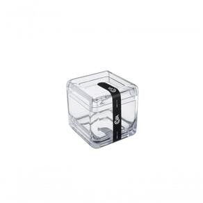 Porta-algodão/cotonete Cube 8,5 X 8,5 X 8,5 Cm Cristal Coza