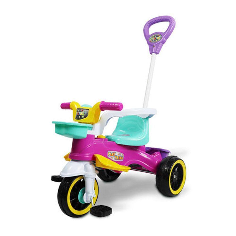 Triciclo Infantil Retrô Avespa Com Empurrador Colorido